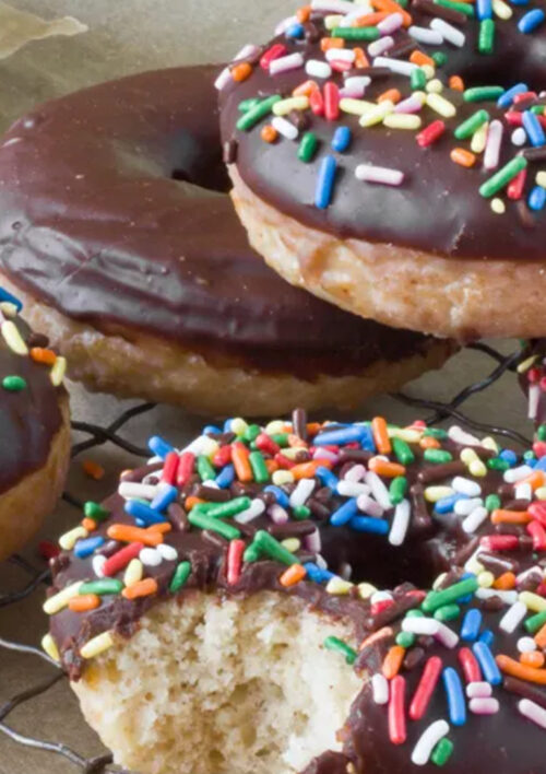 Vanilla Donut with Chocolate Icing